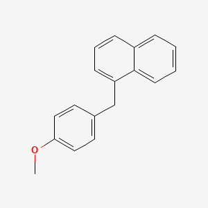 molecular formula C18H16O B14685084 Naphthalene, 1-[(4-methoxyphenyl)methyl]- CAS No. 32891-88-6