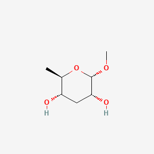 molecular formula C7H14O4 B14685088 Methyl 3,6-dideoxy-alpha-D-ribo-hexopyranoside CAS No. 31899-66-8