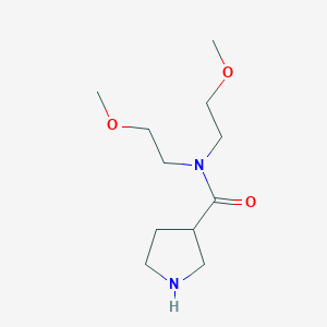 molecular formula C11H22N2O3 B1468530 N,N-bis(2-methoxyethyl)pyrrolidine-3-carboxamide CAS No. 1341511-52-1