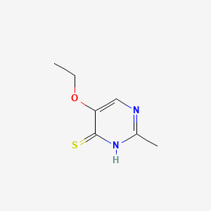 molecular formula C7H10N2OS B14685338 4(1H)-Pyrimidinethione, 5-ethoxy-2-methyl- 