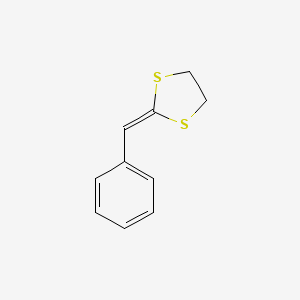 molecular formula C10H10S2 B14685637 2-Benzylidene-1,3-dithiolane CAS No. 26224-40-8