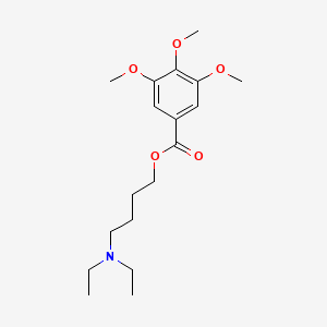 molecular formula C18H29NO5 B14685720 Benzoic acid, 3,4,5-trimethoxy-, 4-(diethylamino)butyl ester CAS No. 32065-99-9