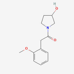 molecular formula C13H17NO3 B1468574 1-(3-Hydroxypyrrolidin-1-yl)-2-(2-methoxyphenyl)ethan-1-one CAS No. 1284627-80-0