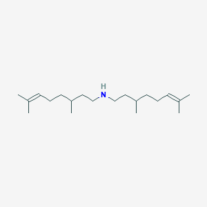 molecular formula C20H39N B14685819 N-(3,7-dimethyloct-6-enyl)-3,7-dimethyloct-6-en-1-amine CAS No. 24381-83-7