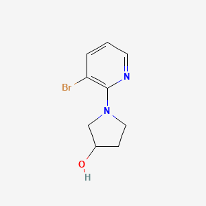 molecular formula C9H11BrN2O B1468589 1-(3-Bromopyridin-2-yl)pyrrolidin-3-ol CAS No. 1289009-46-6