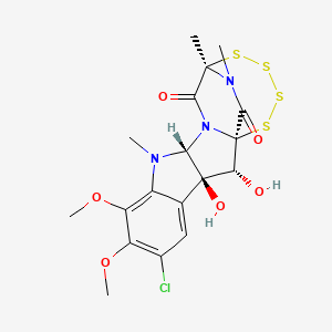molecular formula C18H20ClN3O6S4 B14685900 sporidesmin G 