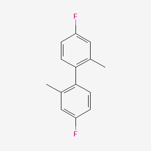 molecular formula C14H12F2 B14685968 4,4'-Difluoro-2,2'-dimethyl-1,1'-biphenyl CAS No. 31599-91-4
