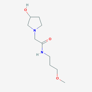 2-(3-hydroxypyrrolidin-1-yl)-N-(3-methoxypropyl)acetamide