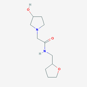 2-(3-hydroxypyrrolidin-1-yl)-N-[(oxolan-2-yl)methyl]acetamide