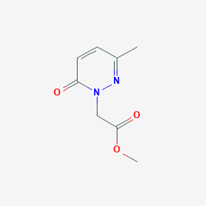 molecular formula C8H10N2O3 B1468613 Methyl 2-(3-methyl-6-oxo-1,6-dihydropyridazin-1-yl)acetate CAS No. 1342107-20-3