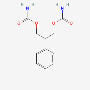 molecular formula C12H16N2O4 B14686154 p-Cymene-9,10-diol, dicarbamate CAS No. 25462-35-5