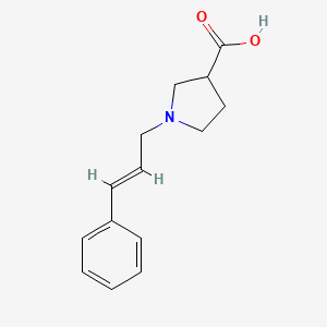 1-[(2E)-3-phenylprop-2-en-1-yl]pyrrolidine-3-carboxylic acid