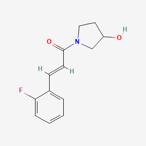 molecular formula C13H14FNO2 B1468631 (E)-3-(2-fluorophenyl)-1-(3-hydroxypyrrolidin-1-yl)prop-2-en-1-one CAS No. 1562838-37-2
