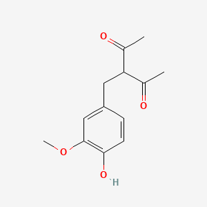 molecular formula C13H16O4 B14686326 2,4-Pentanedione, 3-vanillyl- CAS No. 30881-23-3