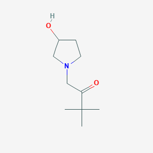 molecular formula C10H19NO2 B1468639 1-(3-Hydroxypyrrolidin-1-yl)-3,3-dimethylbutan-2-one CAS No. 1343730-79-9