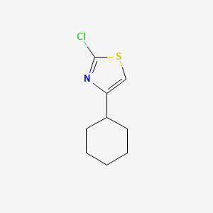 molecular formula C9H12ClNS B1468640 2-Chloro-4-cyclohexyl-1,3-thiazole CAS No. 1340056-61-2
