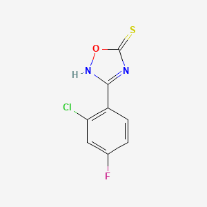 molecular formula C8H4ClFN2OS B1468645 3-(2-Chloro-4-fluorophenyl)-1,2,4-oxadiazole-5-thiol CAS No. 1343988-99-7