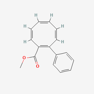 molecular formula C16H14O2 B14686491 methyl (1Z,3Z,5Z,7Z)-2-phenylcycloocta-1,3,5,7-tetraene-1-carboxylate 