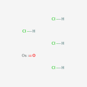 molecular formula Cl4H4OOs B14686496 Oxoosmium--hydrogen chloride (1/4) CAS No. 36509-15-6
