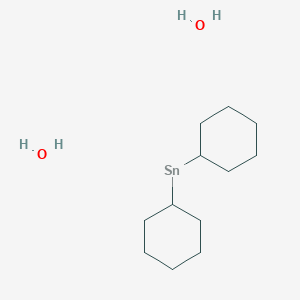 molecular formula C12H26O2Sn B14686579 Dicyclohexyl-lambda~2~-stannane--water (1/2) CAS No. 31611-11-7