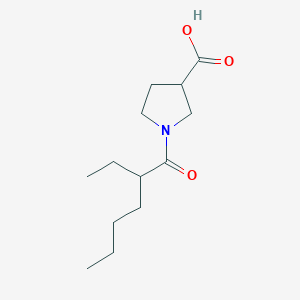 molecular formula C13H23NO3 B1468664 1-(2-Ethylhexanoyl)pyrrolidine-3-carboxylic acid CAS No. 1409031-24-8