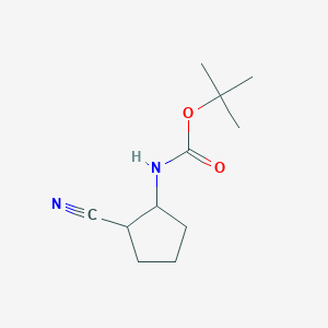 molecular formula C11H18N2O2 B1468666 Tert-butyl (2-cyanocyclopentyl)carbamate CAS No. 1339012-40-6