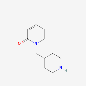 molecular formula C12H18N2O B1468667 4-methyl-1-(piperidin-4-ylmethyl)pyridin-2(1H)-one CAS No. 1225720-27-3
