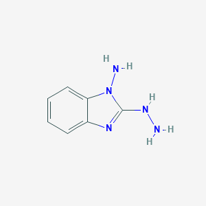 molecular formula C7H9N5 B146867 2-Hydrazinyl-1H-benzo[d]imidazol-1-amine CAS No. 139883-61-7