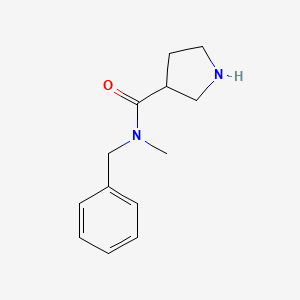 molecular formula C13H18N2O B1468678 N-benzyl-N-methylpyrrolidine-3-carboxamide CAS No. 1332376-94-9
