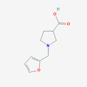 molecular formula C10H13NO3 B1468706 1-(Furan-2-ylmethyl)pyrrolidine-3-carboxylic acid CAS No. 1340256-81-6