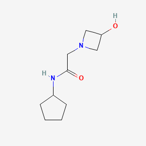 molecular formula C10H18N2O2 B1468708 N-cyclopentyl-2-(3-hydroxyazetidin-1-yl)acetamide CAS No. 1343969-53-8