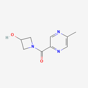 molecular formula C9H11N3O2 B1468712 1-(5-Methylpyrazine-2-carbonyl)azetidin-3-ol CAS No. 1343297-65-3