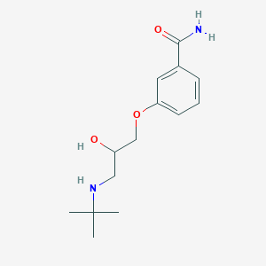 molecular formula C14H22N2O3 B14687305 Benzamide, m-(3-(tert-butylamino)-2-hydroxypropoxy)- CAS No. 34249-90-6