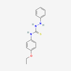 molecular formula C15H17N3OS B14687417 Hydrazinecarbothioamide, N-(4-ethoxyphenyl)-2-phenyl- CAS No. 31979-39-2