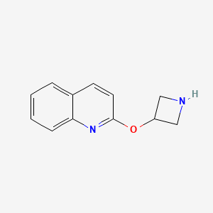 molecular formula C12H12N2O B1468750 2-(Azetidin-3-yloxy)quinoline CAS No. 1340435-27-9