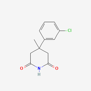molecular formula C12H12ClNO2 B1468752 4-(3-Chlorophenyl)-4-methylpiperidine-2,6-dione CAS No. 1343463-05-7