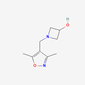 molecular formula C9H14N2O2 B1468756 1-((3,5-Dimethylisoxazol-4-yl)methyl)azetidin-3-ol CAS No. 1344065-16-2