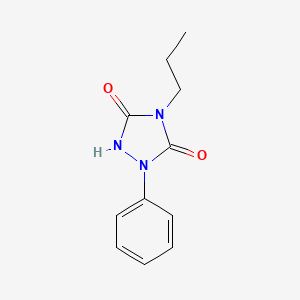molecular formula C11H13N3O2 B14687690 Bicarbamimide, 2-phenyl-N-propyl- CAS No. 34874-00-5