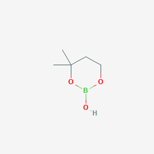 molecular formula C5H11BO3 B14687819 4,4-Dimethyl-1,3,2-dioxaborinan-2-ol CAS No. 34776-99-3