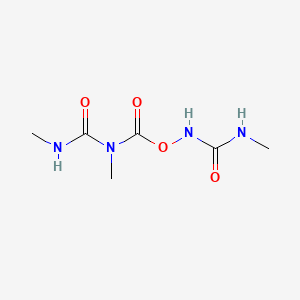 molecular formula C6H12N4O4 B14687821 N,N,O-Tri(methylcarbamoyl)hydroxylamine CAS No. 24954-53-8