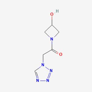 1-(3-hydroxyazetidin-1-yl)-2-(1H-1,2,3,4-tetrazol-1-yl)ethan-1-one