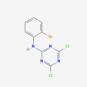 molecular formula C9H5BrCl2N4 B14687963 N-(2-bromophenyl)-4,6-dichloro-1,3,5-triazin-2-amine CAS No. 30369-84-7