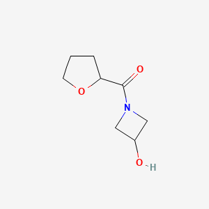 molecular formula C8H13NO3 B1468805 1-(Oxolane-2-carbonyl)azetidin-3-ol CAS No. 1340301-37-2