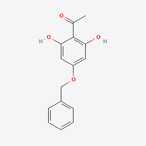 molecular formula C15H14O4 B14688089 Ethanone, 1-[2,6-dihydroxy-4-(phenylmethoxy)phenyl]- CAS No. 35028-02-5
