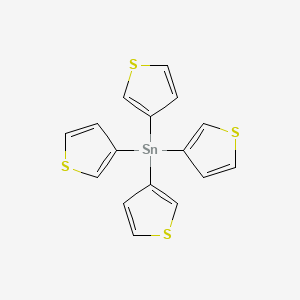 molecular formula C16H12S4Sn B14688128 Tetra(thiophen-3-yl)stannane CAS No. 34305-86-7