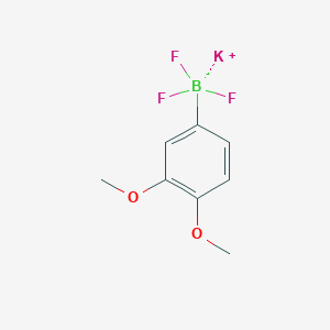 molecular formula C8H9BF3KO2 B1468813 Potassium (3,4-dimethoxyphenyl)trifluoroboranuide CAS No. 705254-33-7