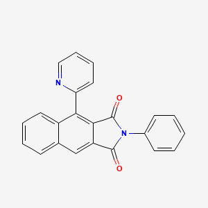 molecular formula C23H14N2O2 B14688158 2-Phenyl-4-(pyridin-2-yl)-1h-benzo[f]isoindole-1,3(2h)-dione CAS No. 32111-05-0
