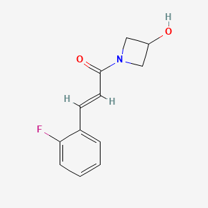 molecular formula C12H12FNO2 B1468816 (2E)-3-(2-fluorophenyl)-1-(3-hydroxyazetidin-1-yl)prop-2-en-1-one CAS No. 1344826-85-2