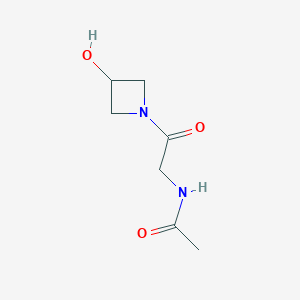 molecular formula C7H12N2O3 B1468827 N-[2-(3-hydroxyazetidin-1-yl)-2-oxoethyl]acetamide CAS No. 1343105-06-5