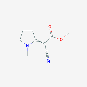 molecular formula C9H12N2O2 B14688332 Methyl cyano(1-methylpyrrolidin-2-ylidene)acetate CAS No. 26978-74-5